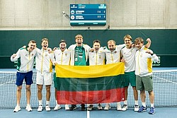 Lietuvos teniso rinktinė pateko į pirmąją Daviso taurės pasaulio grupę !